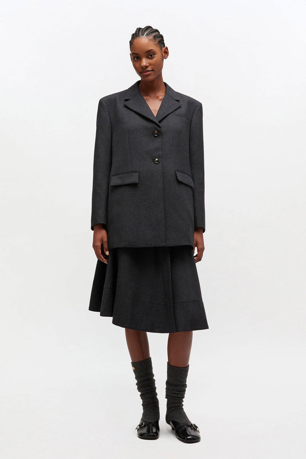 Mørkegrå Suiting Wool Blazer