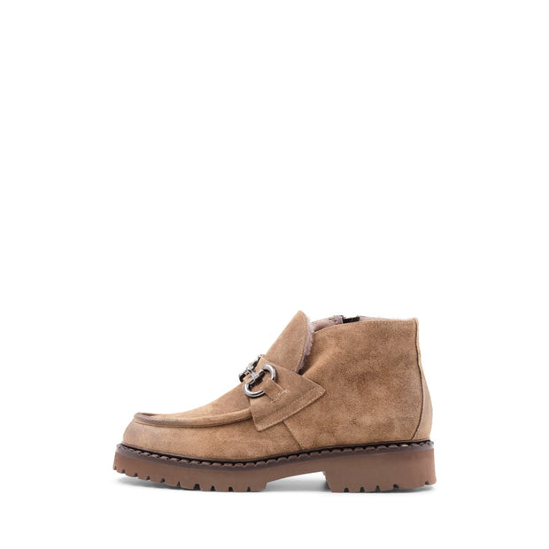 Montone Taupe Velour Sesamo skoletter - Stilshoppen
