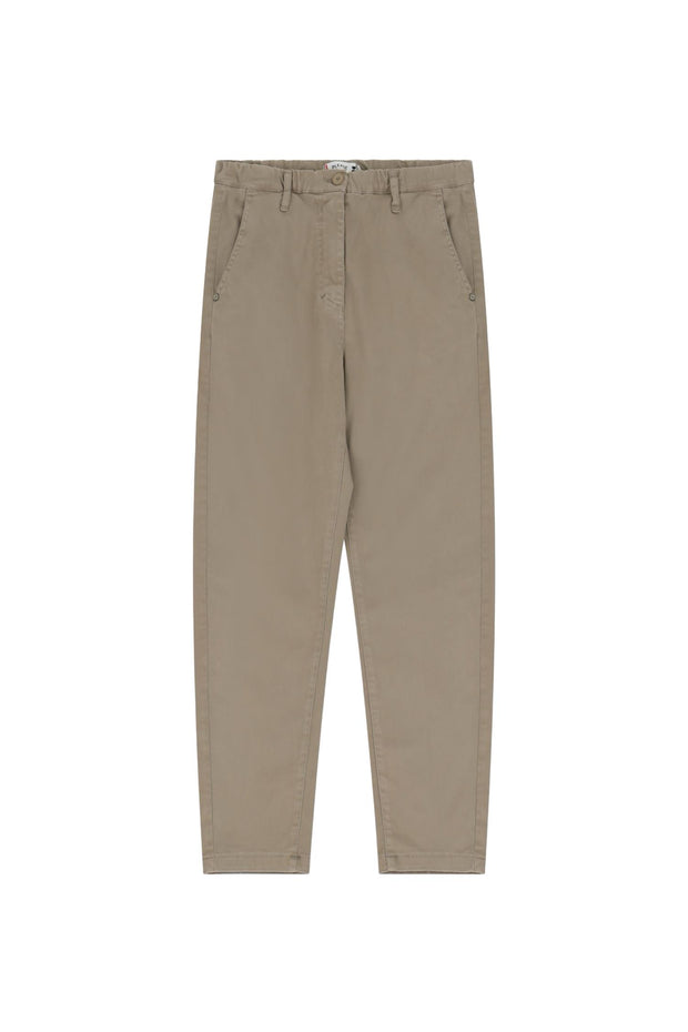 Beige Carrot Cotton Pants - Stilshoppen