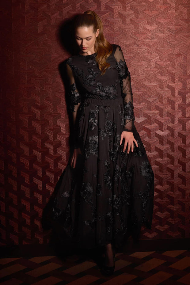 Sort Long Tyll Skjørt - Stilshoppen