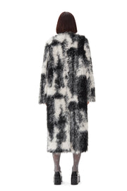 Sort/hvit  Faux Fur Coat - Stilshoppen