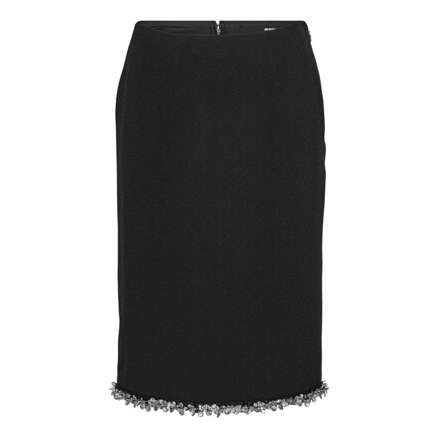 Sort Crepe Midi Skirt