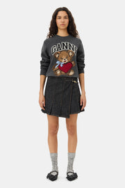 Grå Graphic Wool Mix Bear Crewneck - Stilshoppen