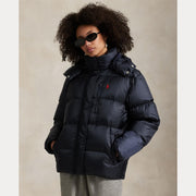 Navy Water-repellent Quilted Down Jacket