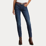 Blå Mid rise skinny jeans - Stilshoppen