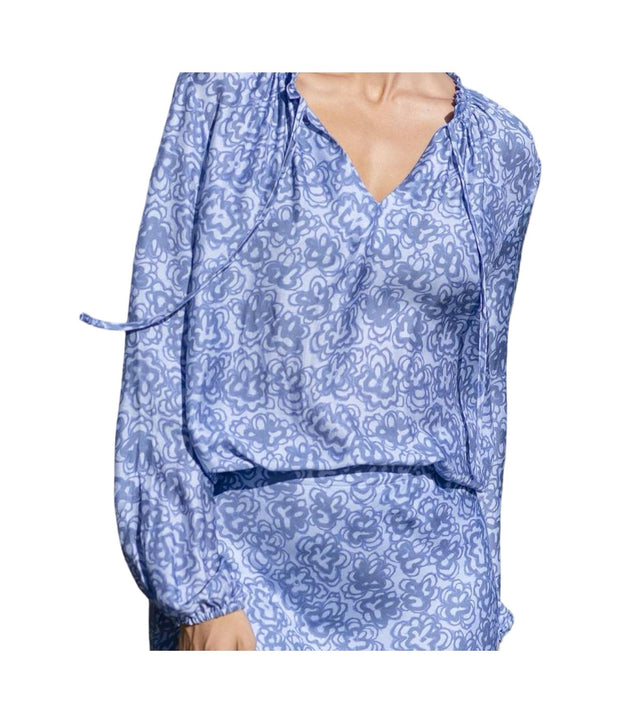 Blå Alma Printed blouse