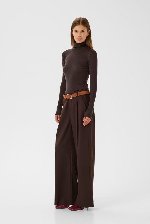 Brun GZninia Wool Rollneck - Stilshoppen