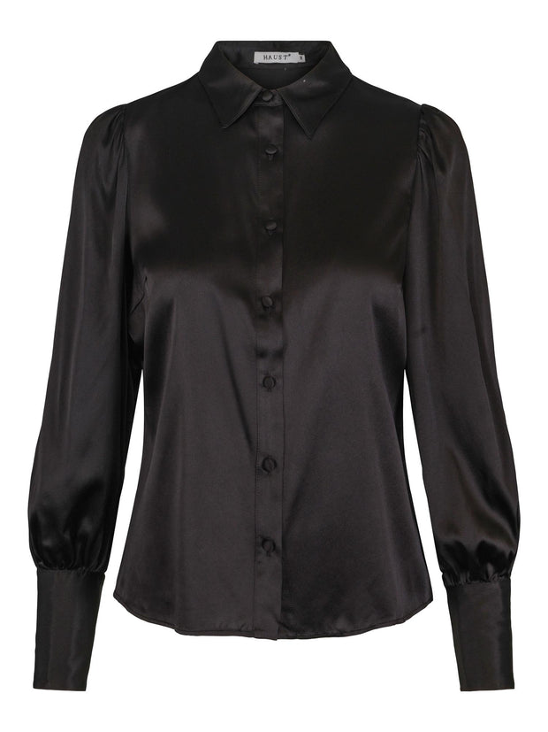 Sort Feminine Silk Blouse - Stilshoppen