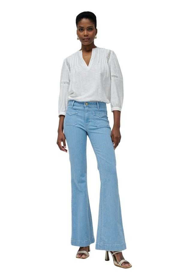 Lyseblå Destiny Flare Pocket jeans