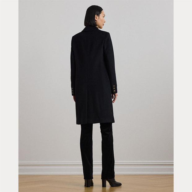 Black Crested Wool Lined Coat