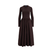 Brown Knit A Line Dress