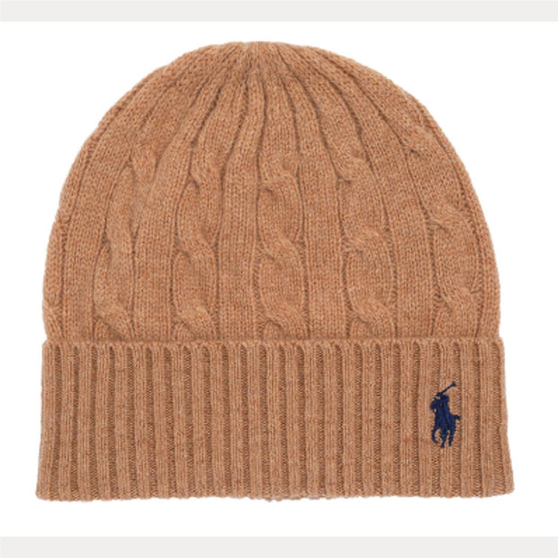 Beige Cabel Knit Wool hat - Stilshoppen