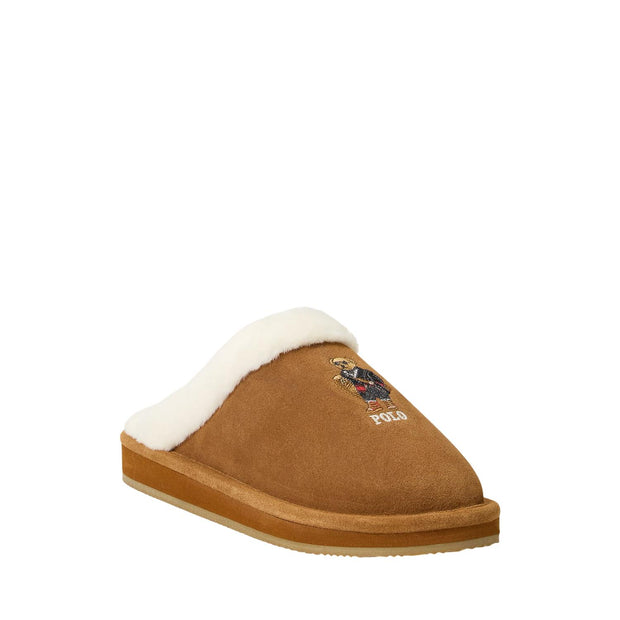 Cognac Polo Bear slippers