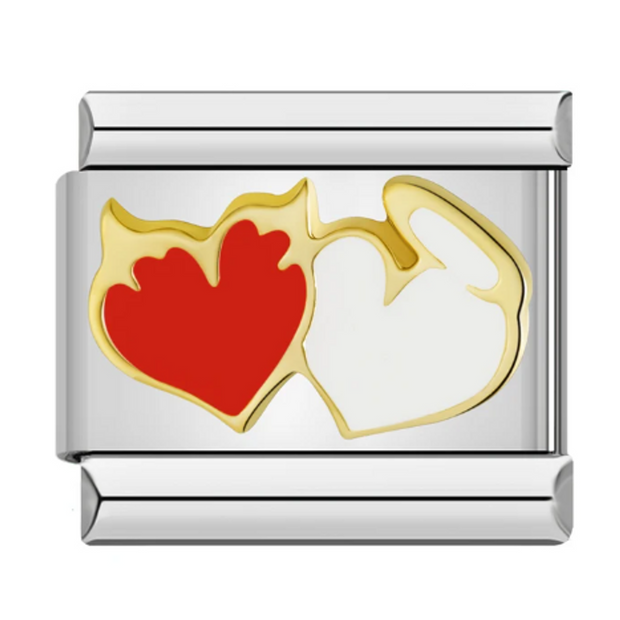 Red & White Hearts Charms