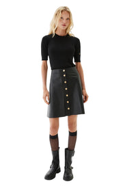 Sort Alianne leather skirt - Stilshoppen