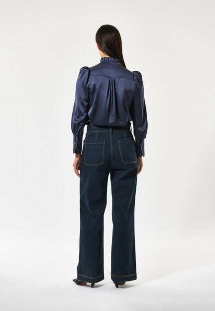 Mørkeblå RobertaDEA Millennium blouse - Stilshoppen