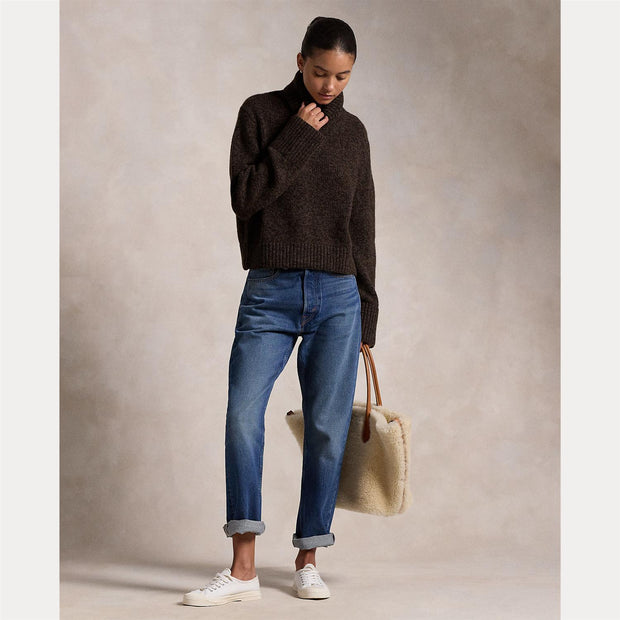 Brun Turtleneck Sweater - Stilshoppen