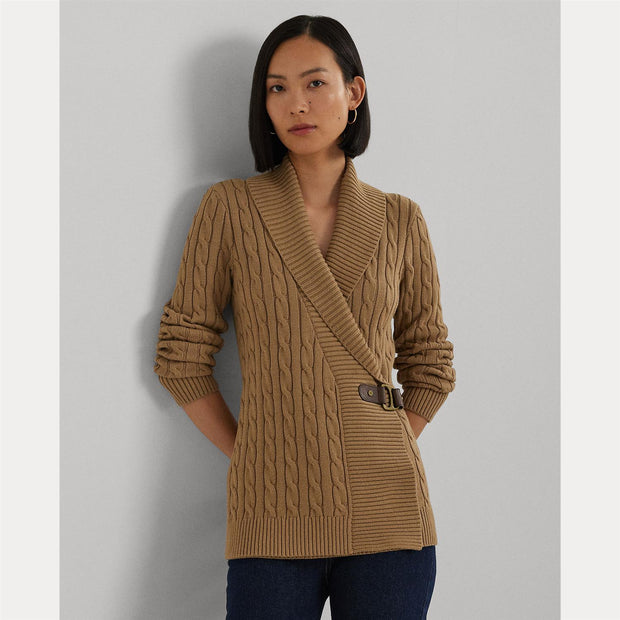 Camel Buckled Sweater - Stilshoppen