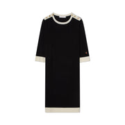 Sort/Ecru Nour Contrast Dress