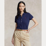 Marineblå Julie Polo Slim Short Shirt