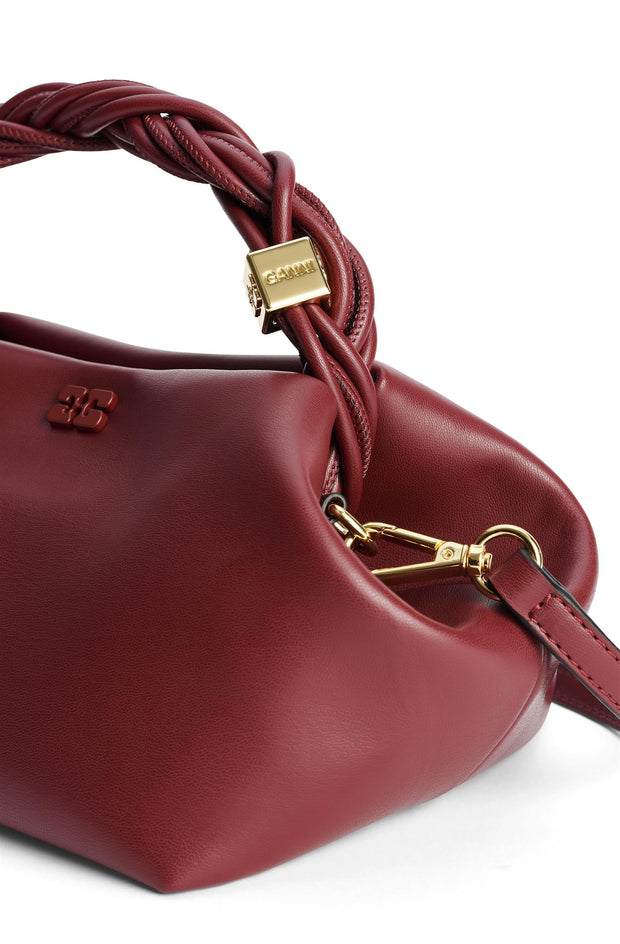 Burgunder Ganni Bou Bag Small - Stilshoppen