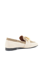 Beige/Taupe Moccasin sko - Stilshoppen