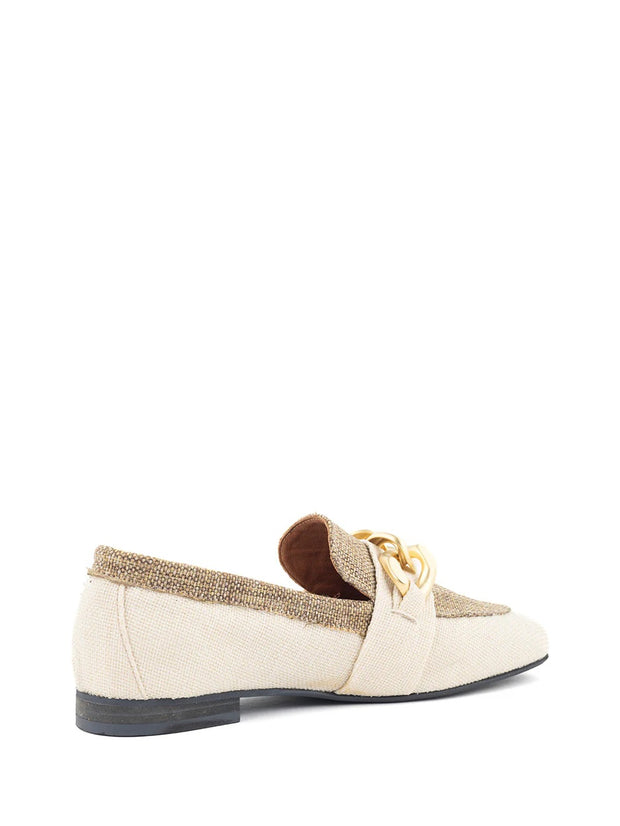 Beige/Taupe Moccasin sko - Stilshoppen