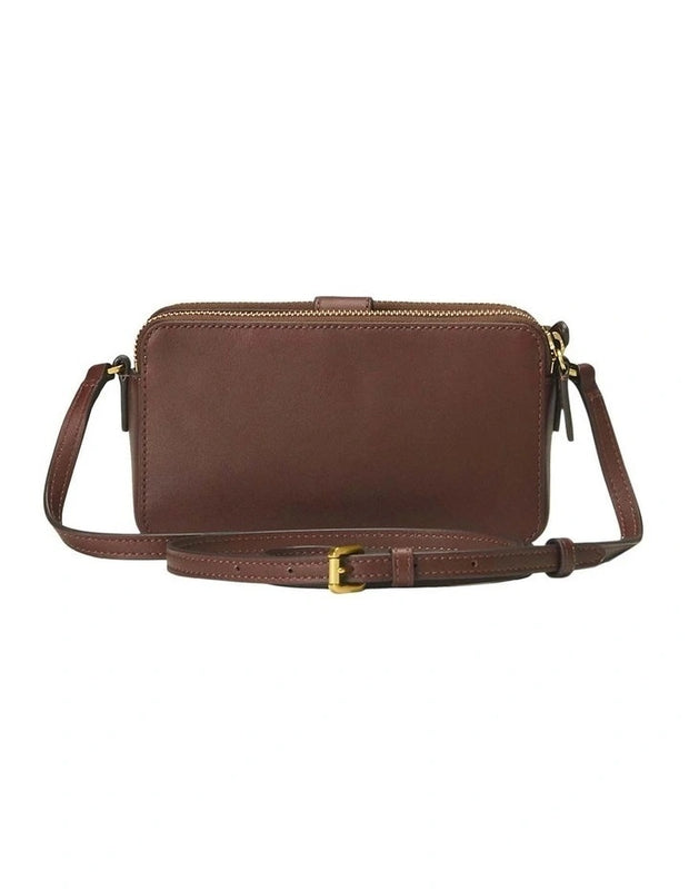 Brun Medium Witley Crossbody Wallet - Stilshoppen