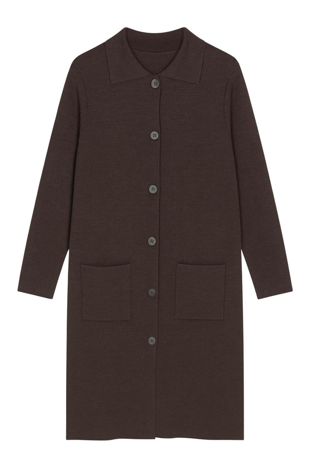 Brun Long Lemone Cardigan - Stilshoppen