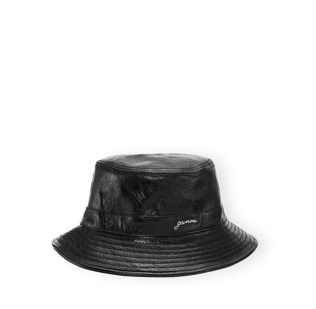 Sort Bucket Hat Signature Naplack - Stilshoppen