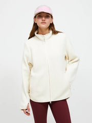 Offwhite W Pile Zip Jacket