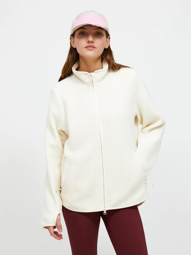 Offwhite W Pile Zip Jacket