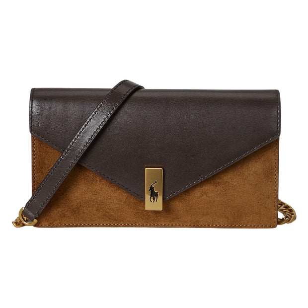 Brun Polo ID Leather/suede Chain  Wallet bag - Stilshoppen