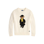 Cream Polo Bear crewneck pullover