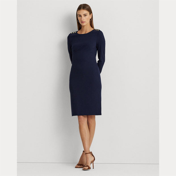 Marineblå Ponte Three Quarter dress - Stilshoppen