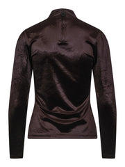 Sort Velvet Blouse - Stilshoppen