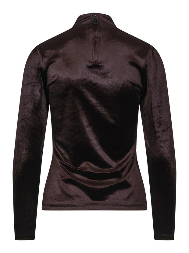 Sort Velvet Blouse - Stilshoppen