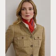 Jathnay Herringbone Linen Blazer