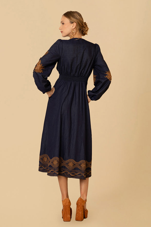 Mørkeblå Paulina Dress