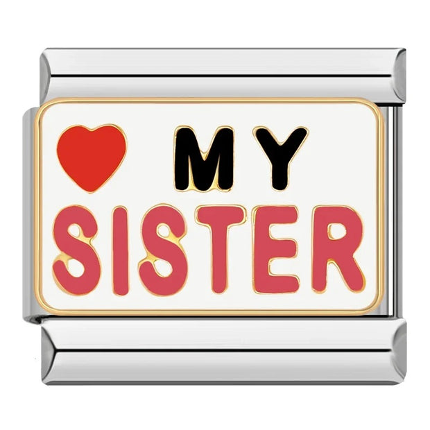 I Love My Sister charms - Stilshoppen