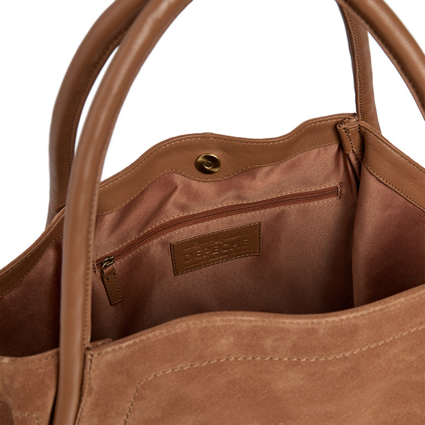 Tan shopper suede