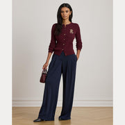 Burgunder Cabel Knit Cardigan