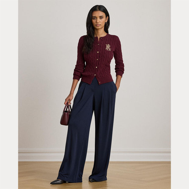 Burgunder Cabel Knit Cardigan