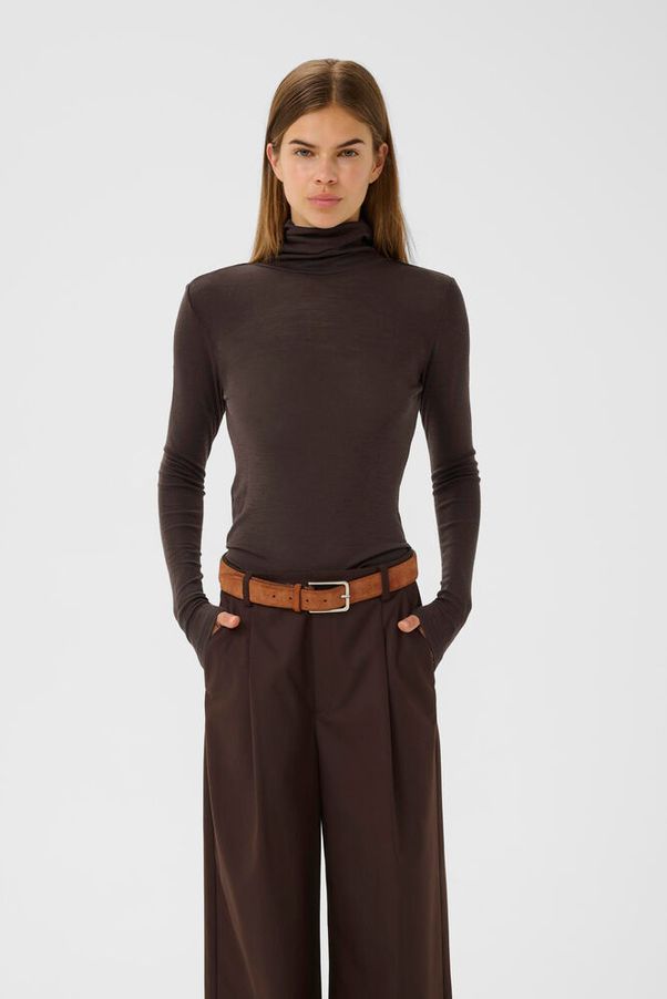 Brun GZninia Wool Rollneck - Stilshoppen