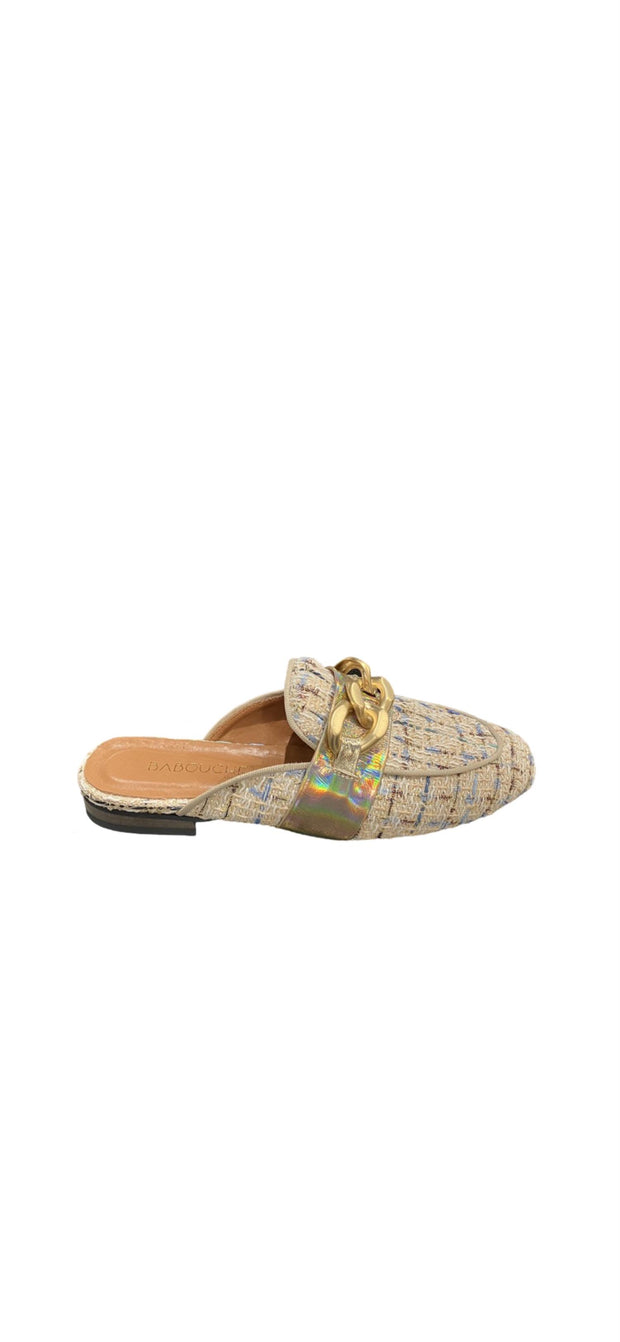 Blue/Beige/Gold  G-Sammy-73 slip inn shoe - Stilshoppen
