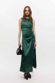 Solid Stretch Long Dress