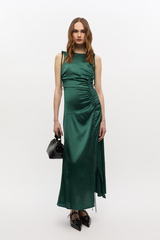 Solid Stretch Long Dress