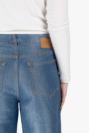 Blå Shiny Welt Denim Izay