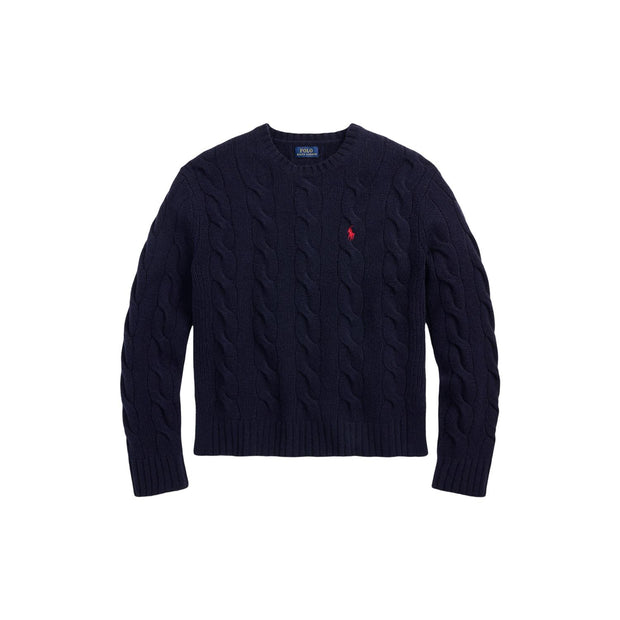 Marineblå Classic Cabel Knit pullover - Stilshoppen