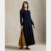 Navy Flare Dress - Stilshoppen